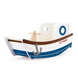 Качалка деревянная Лодка Открытое море (Hape, E0102_HP) - миниатюра